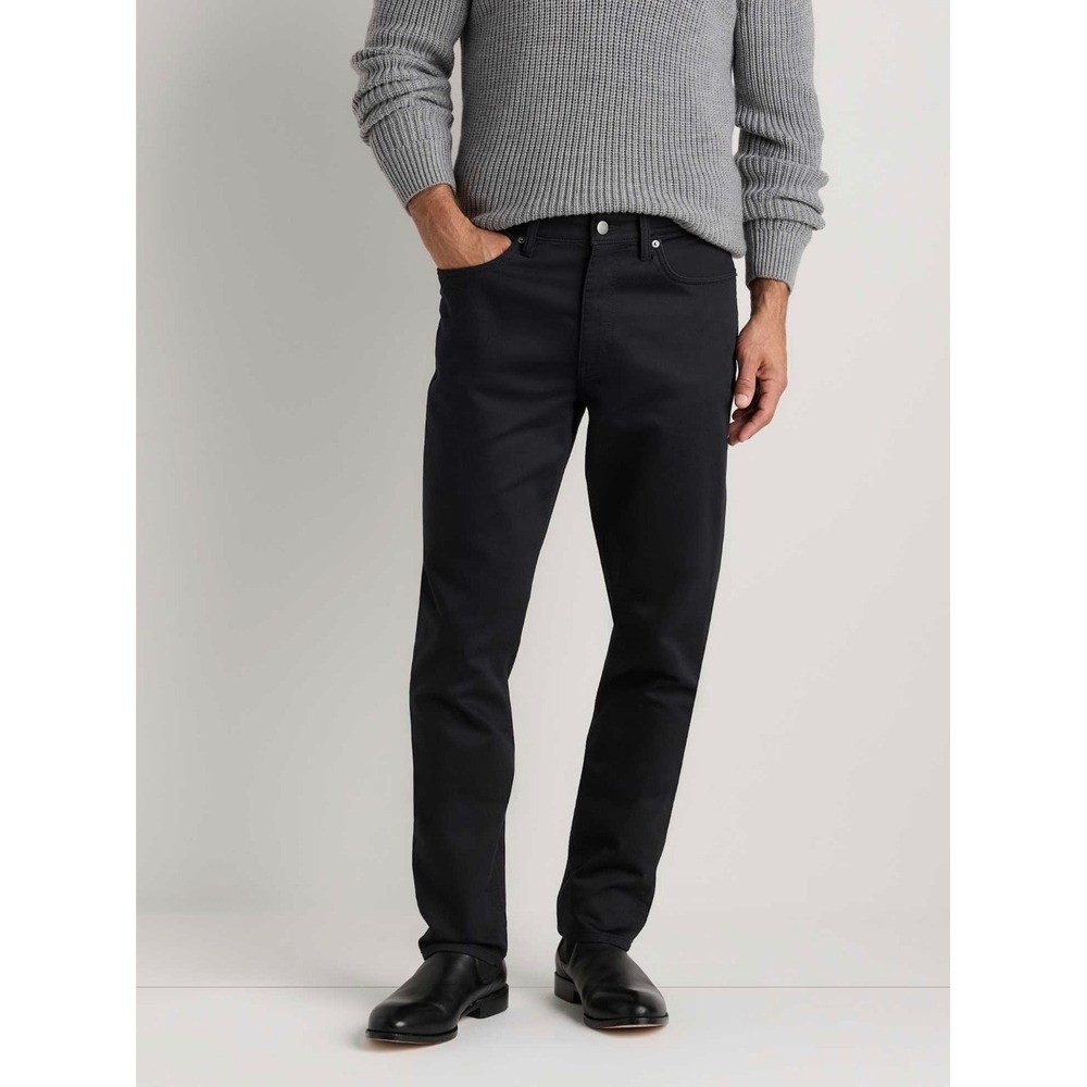 NEW Quince Mens Comfort Stretch Traveler 5-Pocket Pants Black 44x30